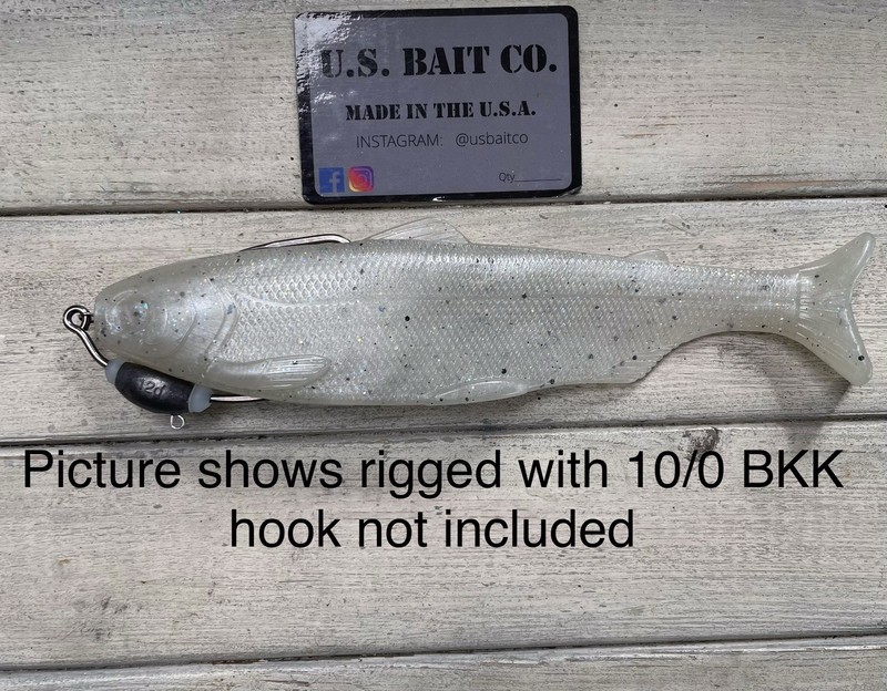 Weedless Swimbait 8” wedge tail Color Rainbow Trout Lot Of 1 Bait gallery