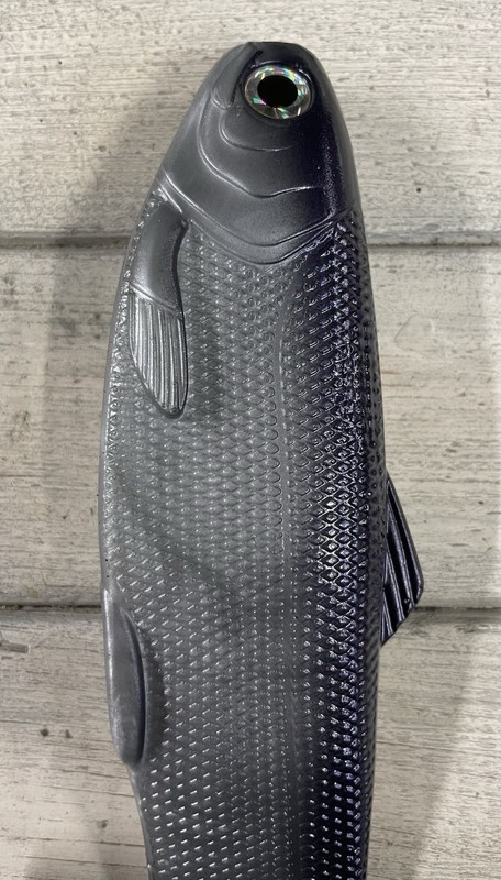 Weedless Swimbait 8” wedge tail Color Purple Gizzard Shad Lot Of 1 Bait gallery