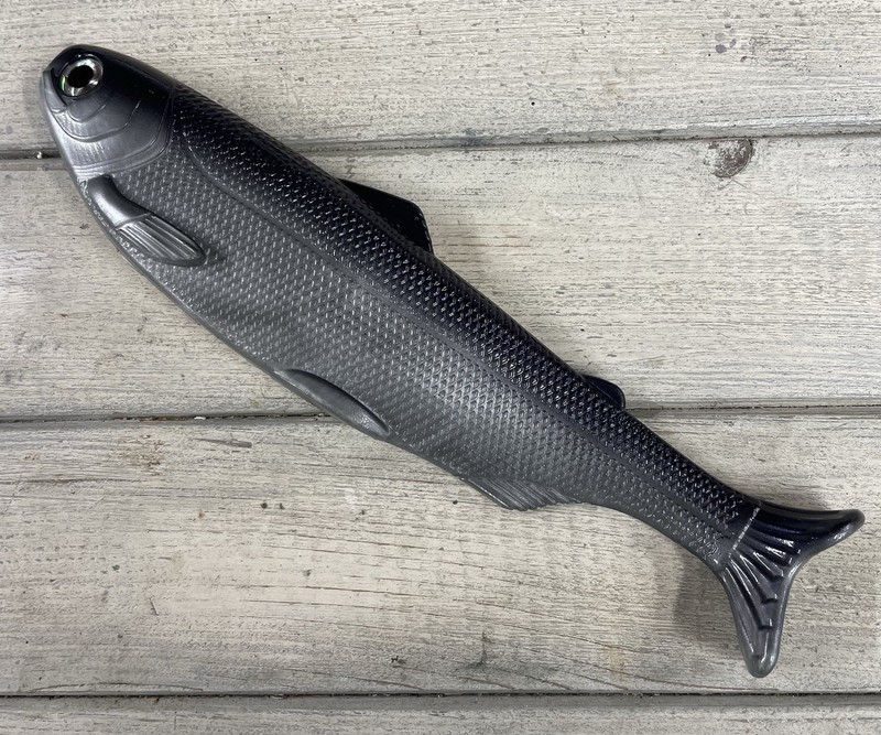 Weedless Swimbait 8” wedge tail Color Purple Gizzard Shad Lot Of 1 Bait gallery