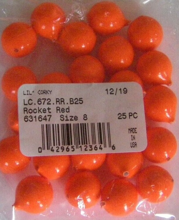 25 Packs sz 6 Lil Corkies Corky’s Yakima Bait choose color New Salmon Steelhead