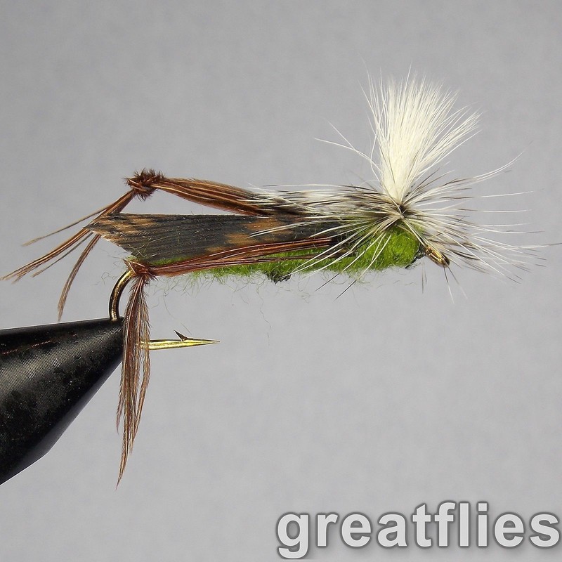 1 dozen (12) – Para Hopper (Parachute Grasshopper) – OLIVE