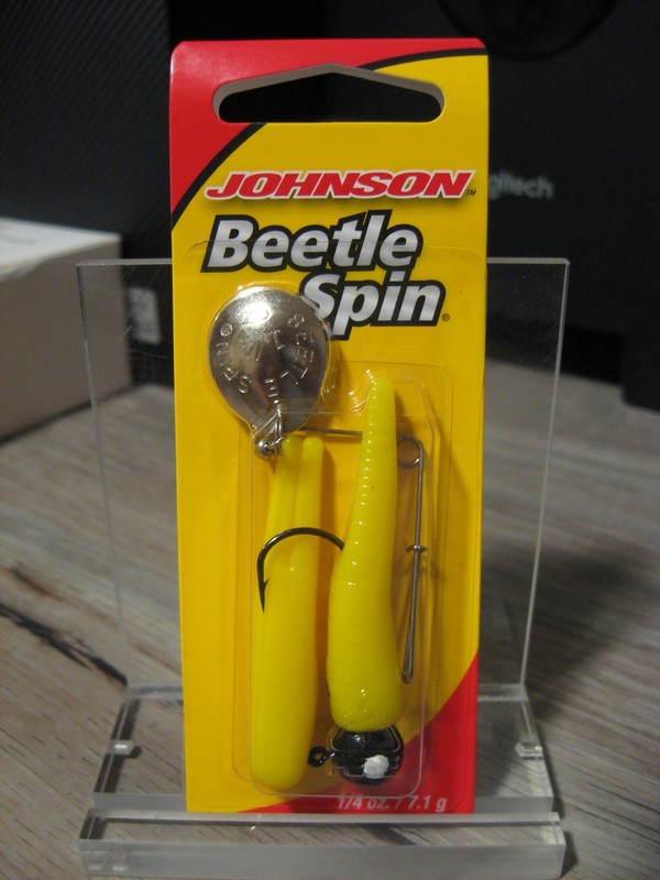 Johnson 1/4 Oz Beetle Spin Nickel Blade 2″ Soft Fishing Baits – Choose Colors