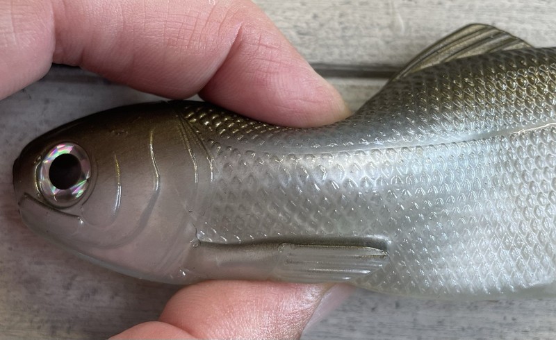 Weedless Swimbait 8” wedge tail Color Hitch Lot Of 1 Bait gallery