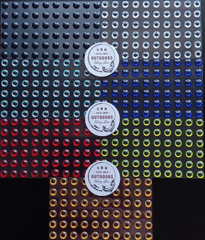 Holographic 3d Adhesive Fish Eyes, Multi Sizes & Colors Available, Fly Tying gallery