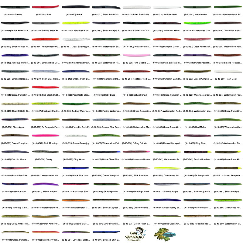 Gary Yamamoto Senko 5 Inch (9-10) Stick Bait Worm Any 121 Colors Bulk Lot Lures