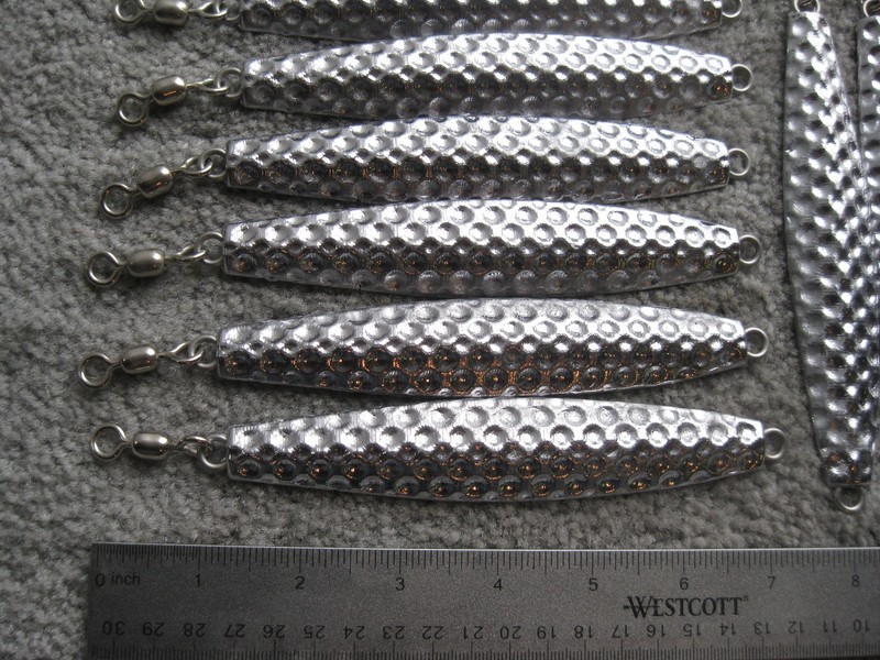 10 fishing bulk jigs lures 10oz hammered diamonds vertical jigging no hooks gallery