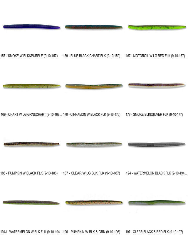 Gary Yamamoto Senko 5 Inch (9-10) Stick Bait Worm Any 121 Colors Bulk Lot Lures gallery