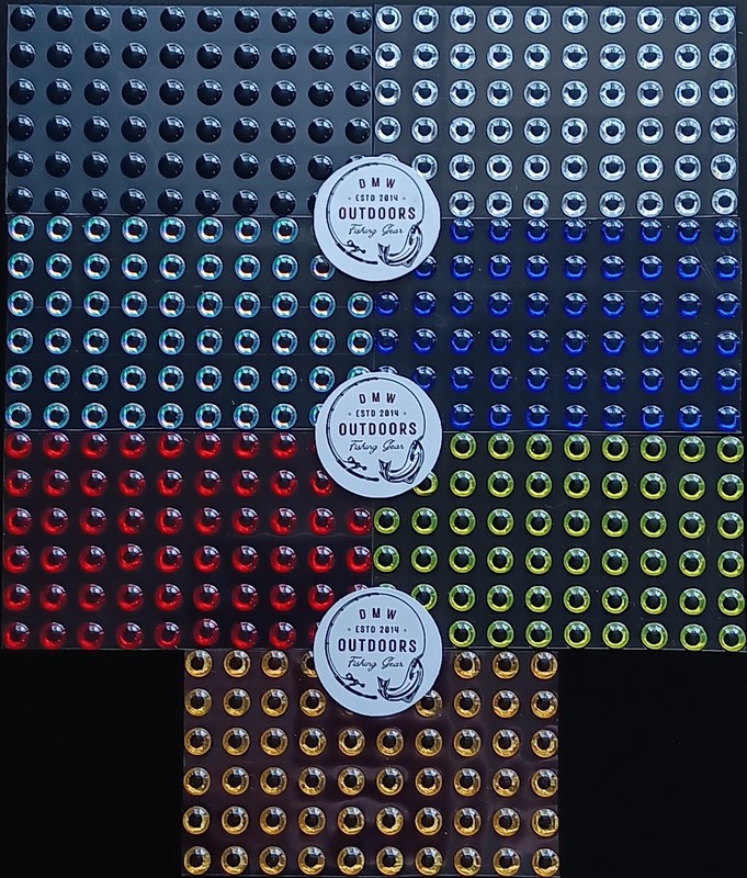 Holographic 3d Adhesive Fish Eyes, Multi Sizes & Colors Available, Fly Tying gallery
