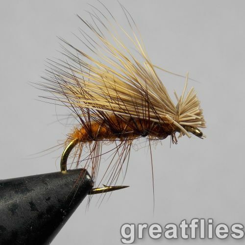 1 dozen (12) – Elk Hair Caddis – Brown