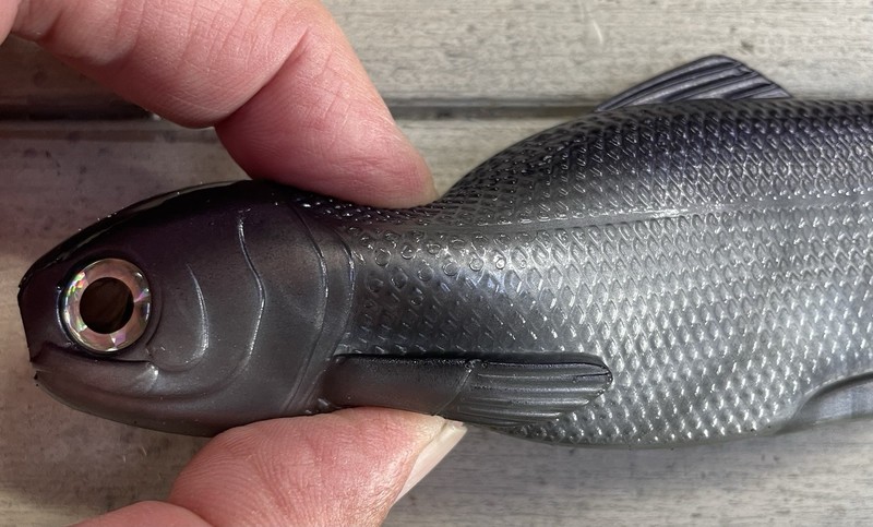 Weedless Swimbait 8” wedge tail Color Purple Gizzard Shad Lot Of 1 Bait gallery