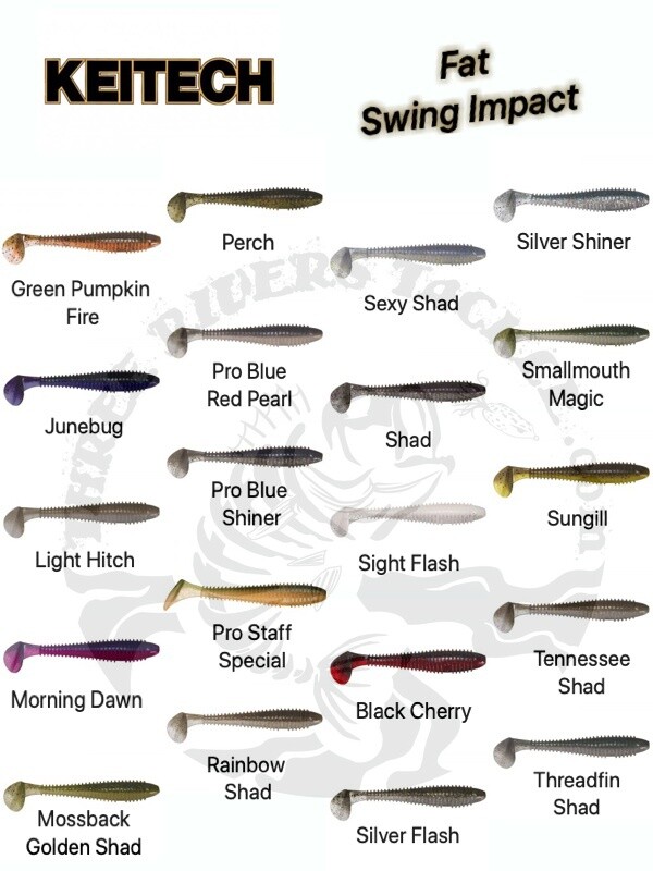 (NEWEST COLORS) Keitech FAT Swing Impact Swimbait - Choose Size / Choose Color gallery