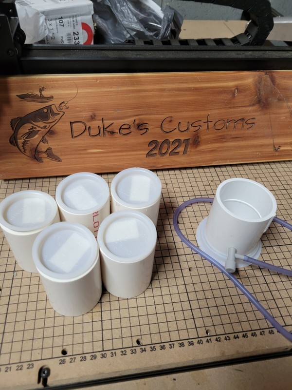 POWDER COATING COAT, PAINT FLUID BED 3" 4 EXTRA CUPS. FISHING. LURES, JIGS. gallery