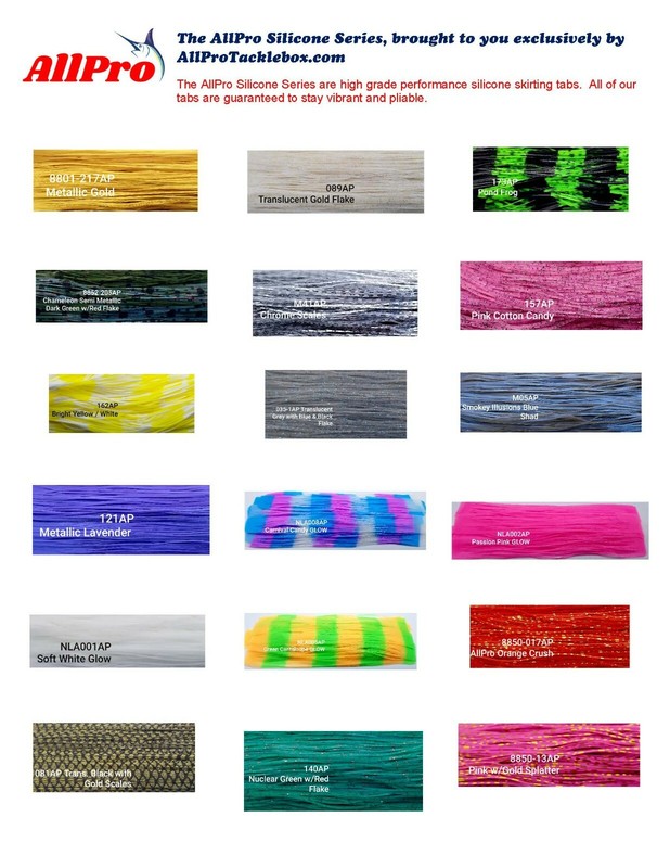 Silicone Skirt Tabs, Spinnerbait , Jig Skirt Tabs - Free Shipping over $16.00 gallery