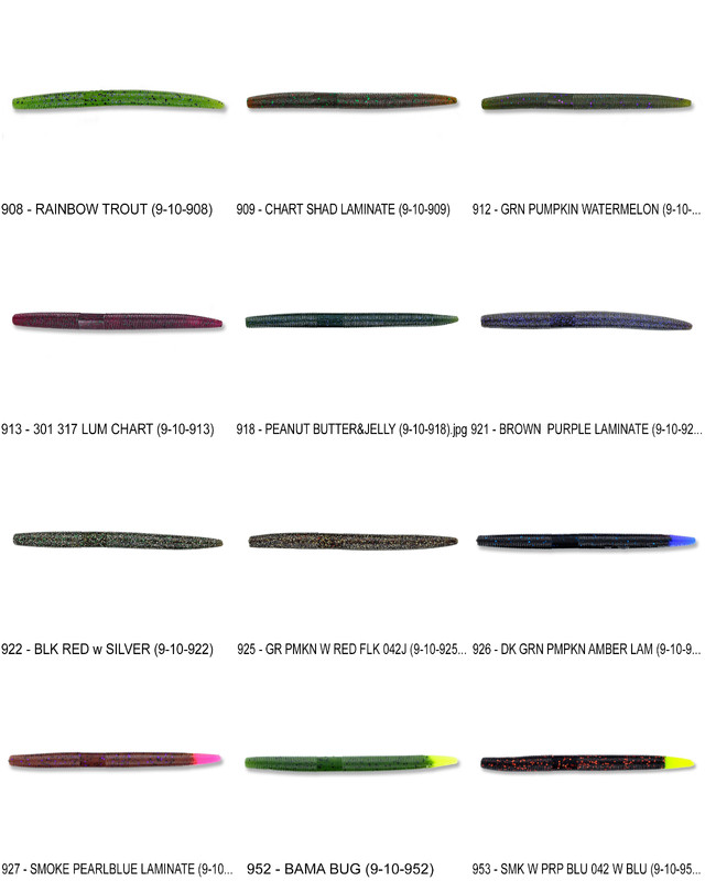 Gary Yamamoto Senko 5 Inch (9-10) Stick Bait Worm Any 121 Colors Bulk Lot Lures gallery