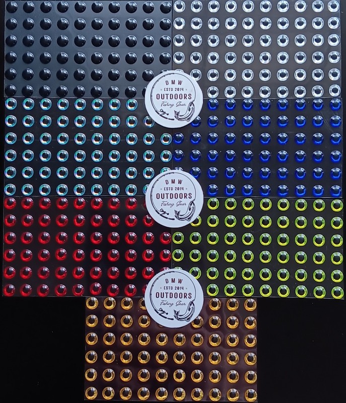 Holographic 3d Adhesive Fish Eyes, Multi Sizes & Colors Available, Fly Tying gallery