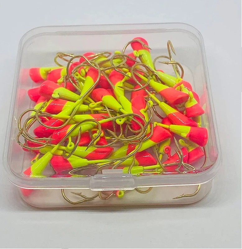 50PCs 1/16 oz Shad Dart Lead Jig Heads Fishing hooks Crappie Panfish Bass Lures gallery