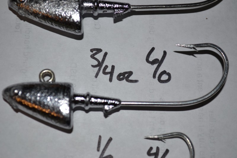 10 SHAD Head Jigheads - SWIM BAITS - 1/4 thru 2oz- SALTWATER SAFE 1/0 THRU 7/0 gallery