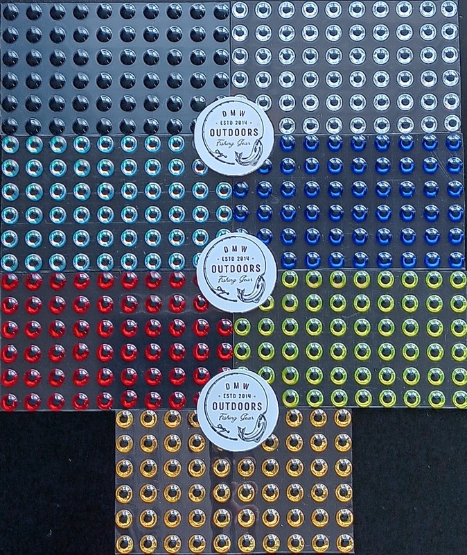 Holographic 3d Adhesive Fish Eyes, Multi Sizes & Colors Available, Fly Tying gallery