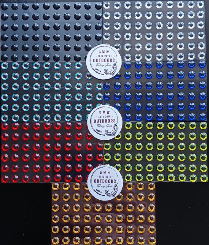 Holographic 3d Adhesive Fish Eyes, Multi Sizes & Colors Available, Fly Tying gallery