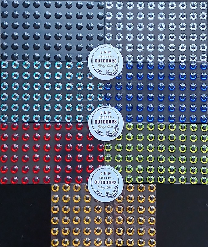Holographic 3d Adhesive Fish Eyes, Multi Sizes & Colors Available, Fly Tying gallery
